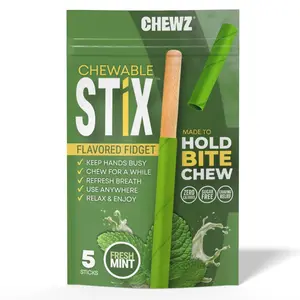 CHEWZ Chewable Stix — Flavored Birchwood Fidget Tool, 5-Pack | Sugar Free, Non-Electronic