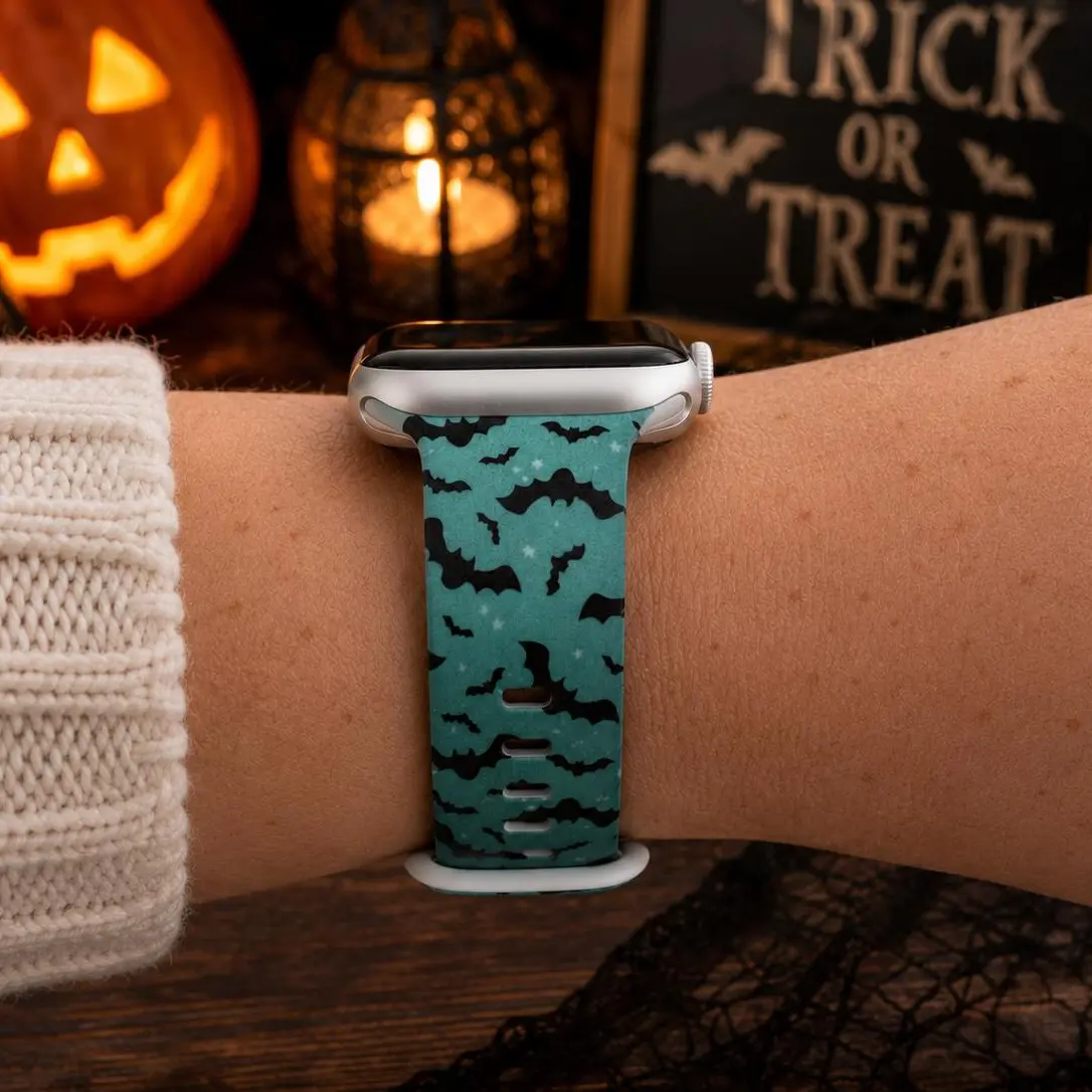 Spooky Bat Watch Band | Halloween Night Design | Compatible with Apple & Samsung Watches