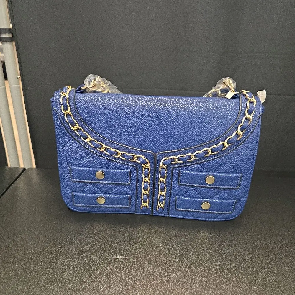 Navy blue shirt purse