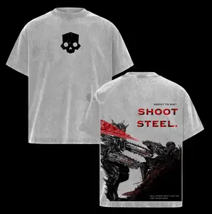 Helldivers 2 Washed T-Shirt & Hoodie V2 Oversize Unisex, Double Printed Streetwear Game Merch Gift For Fan