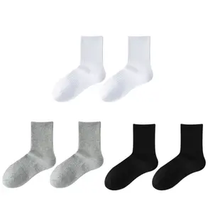 Solid Color Long Calf Socks Soft Skin Friendly Breathable Sweat Absorbent Wear Resistant Comfortable Daily Socks Ideal for daily wear home rest outdoor activities and all season matching-MM1