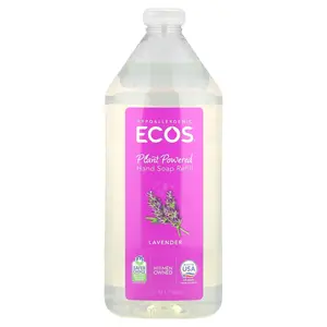 Earth Friendly Products Ecos®, Plant Powered Hand Soap Refill, Lavender, 32 fl oz (946 ml)