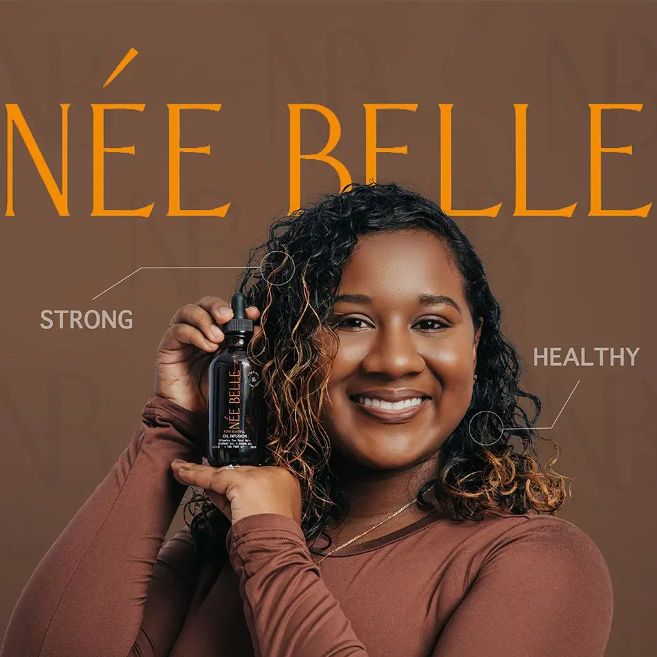 Née Belle Hair Products™ Hair Infusion Oil - Coconut Infused Formula for Hydrating & Strengthening Hair Care - 4 oz Bottle - Lightweight Blend for Daily Use