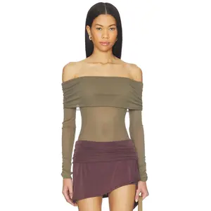 Free People Forget Me Not Bodysuit in Olive