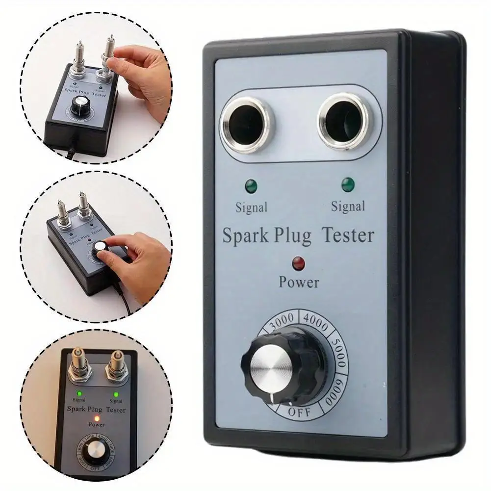 Dual-Hole Spark Plug Tester - Adjustable In-Line Automotive Diagnostic Tool, Ignition System Tester for Ignition Coil Checks