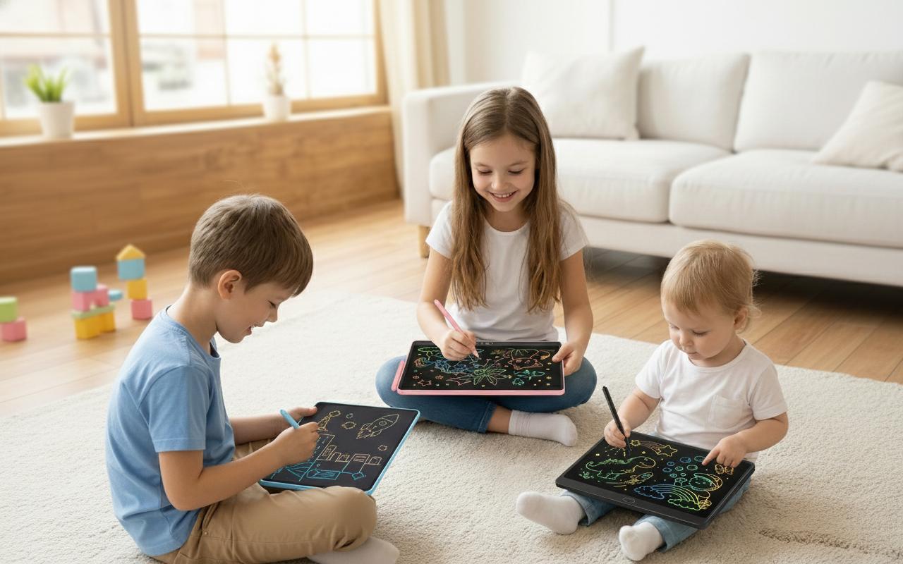 LCD Writing Tablet for Kids 2 Pack, Toddler Travel Essentials Drawing Pad, Mess Free Coloring Books, Road Trip Activities, Age 3-5 Girls Boys Gifts - 13 Inch