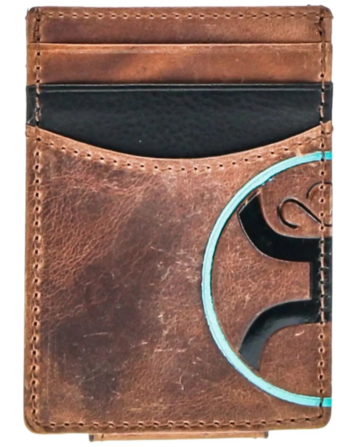 Hooey Men's Men'S 2.0 Embossed Money Clip Wallet - Hmc029-Brbk