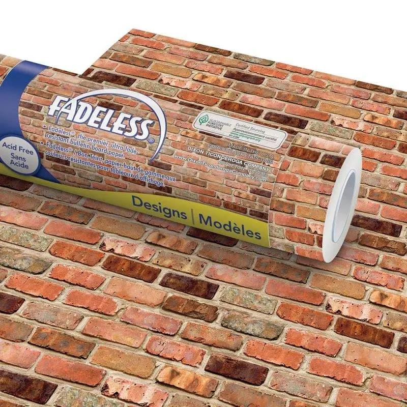 Fadeless® Reclaimed Brick Design Roll, 48" x 50'