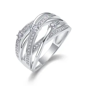 Fifty8|Moissanite"Radiant Shine"Ring  Elegant Weave Design|925 Silver|Moissanite Embellishments