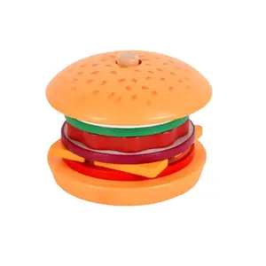 Wooden Hamburger & Sandwich Shaped Puzzle Toy, Pretend Play Set, Play Kitchen Accessories, 1 Box Simulation Food Pairing Puzzle Game, Educational Toy for Kids
