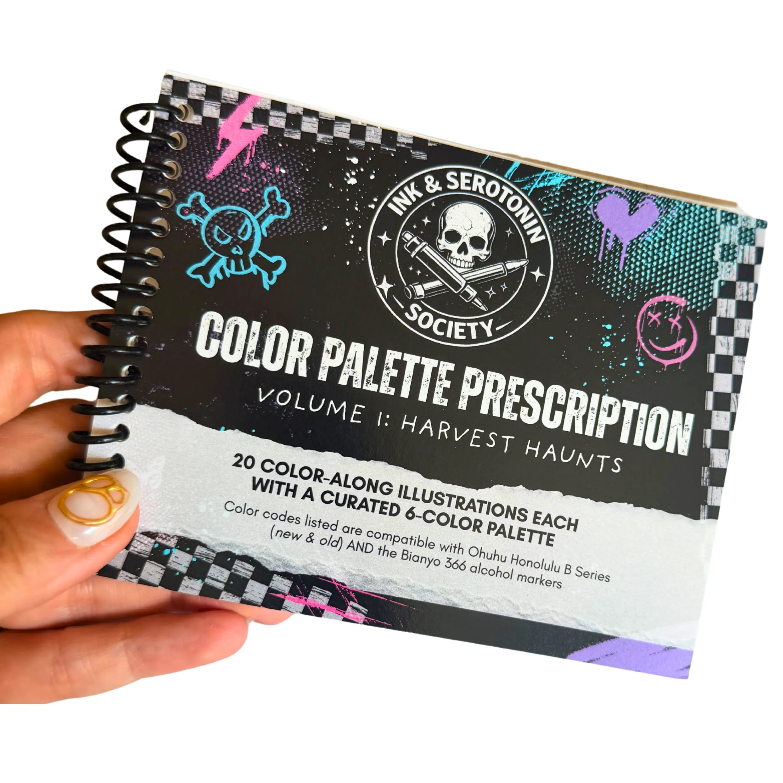 Alcohol Marker Color Palette Pocket-Size Book-Format Guide - Color Palette Prescription Vol.1, Harvest Theme, Office Stationery Notebook