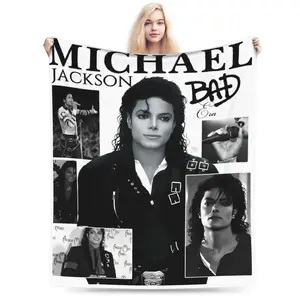 Michaels Jacksons MJ Blankets Fleece Summer   Breathable Warm Throw Blanket for Bed Office Bedding Throws