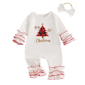 My First Christmas Halloween Tanksgiving Baby Girl Boy Outfit Santa Pumkin Turkey Long Sleeve Romper Jumpsuit Onesie Bodysuit