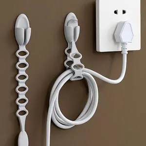 1/3pcs Plug Holder Kitchen Wire Storage Multifunctional Bundling Lanyard Data Cable Cable Organizer Wire Winder