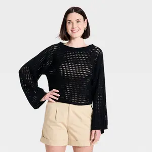Women's Open Work Oversized Pullover Sweater - A New Day