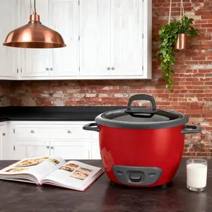 14-Cup (Cooked) / 3Qt. Rice & Grain Cooker, Red, New