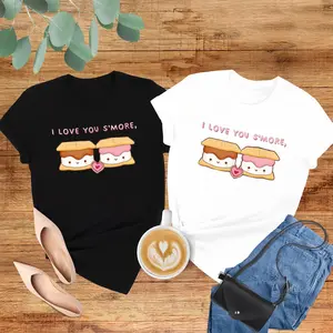 I Love You S'mores Shirt, Food Cake Valentine's Day Gifts,Woman Man Unisex,Lovely Couple's Attire