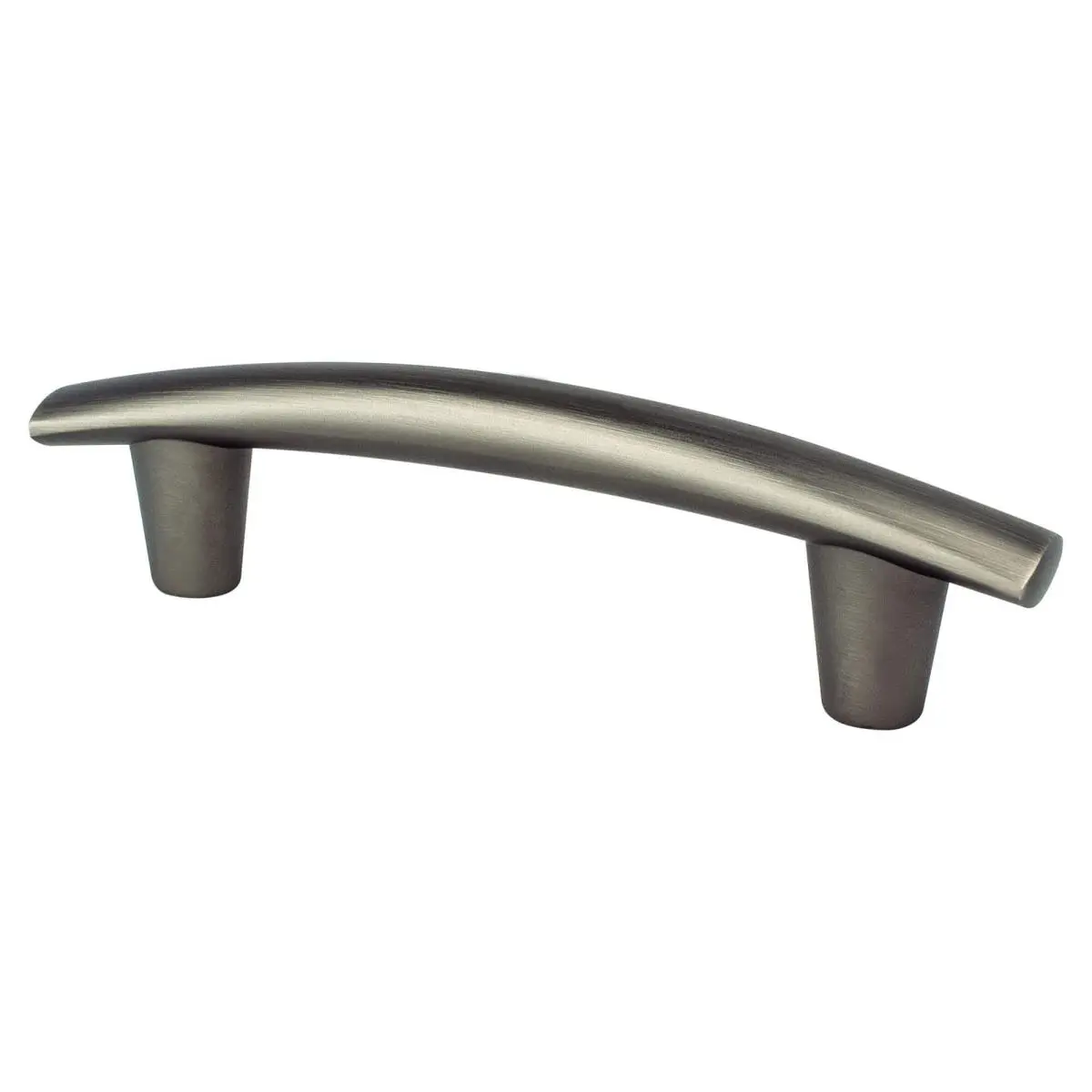 Berenson Meadow Graphite Bath Door Handle - 96 mm Aluminium, Metal Construction, Slightly Rolled Edges, Natural Design, Compatible with 1.375 in, 0.5 in, 5.4375 in Hardware, 1 3/8 In, Handle Doorknobs
