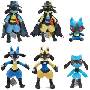 Pokemon Plush Shiny Lucario Riolu Fit Cartoon Stuffed Toys Soft Doll Halloween Xmas Gifts