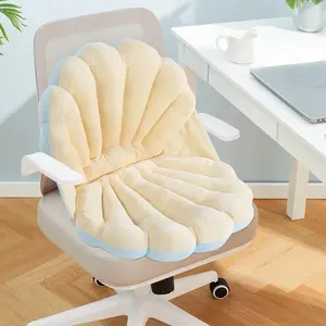 Shell Shaped Seat Cushion with Backrest, Cute Gaming Chair Cushion for Bed, Sofa and Couch, Ocean Theme Shell Home Decor