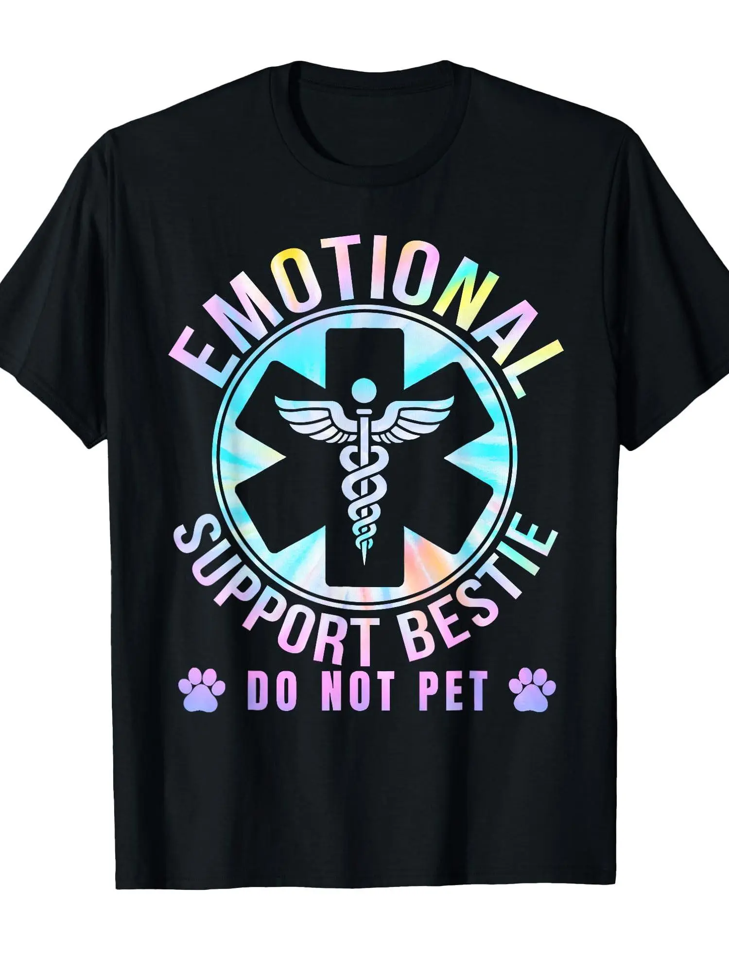 Do Not Pet Emotional Support Bestie Best Friend Ma unisex soft cotton short sleeve t shirt, vintage graphic casual tee for men women teens, perfect birthday holiday gift for camping travel gym daily street casual wear