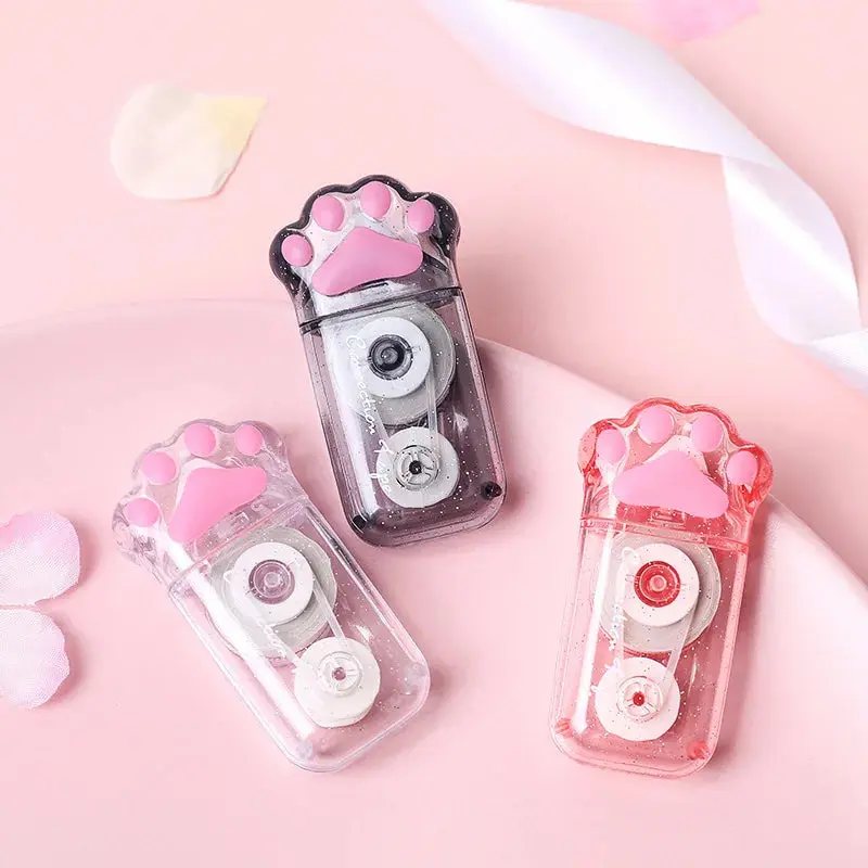 White Out Cute Cat Claw Correction Tape Pen, School and Office Supplies, Stationery, 5mm * 6m