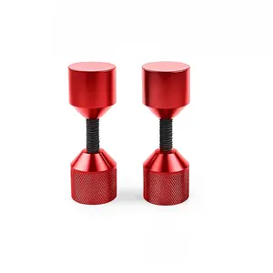 2 count Aluminium Flange Two Hole Pins Set - 1-5/8'' Diameter Alignment Pin Red