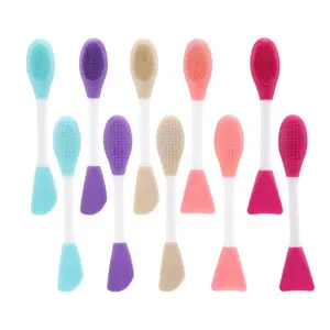 10 Pack Silicone Face Mask Applicator Brushes – 2-in-1 Double-Sided Facial Scrubber & Manual Cleansing Brush for Gentle Exfoliating and Deep Pore Cleaning