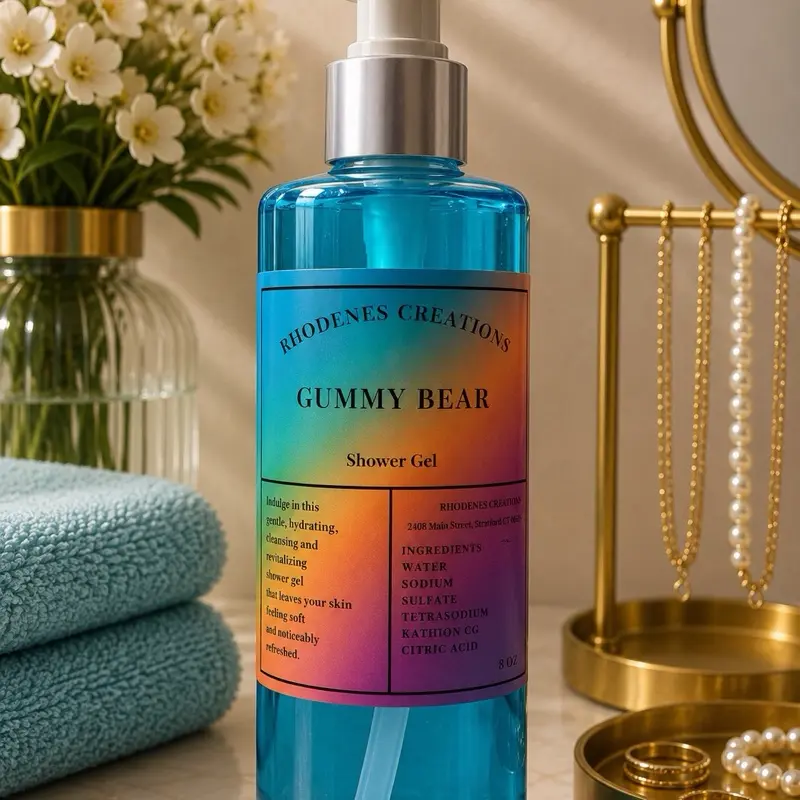 Gummy Bear Shower Gel, Sweet-Scented Hydrating Body Cleanser for Daily Use