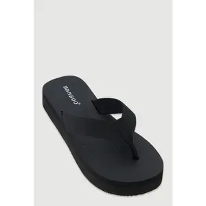Open Toe Low Platform Flip Flops