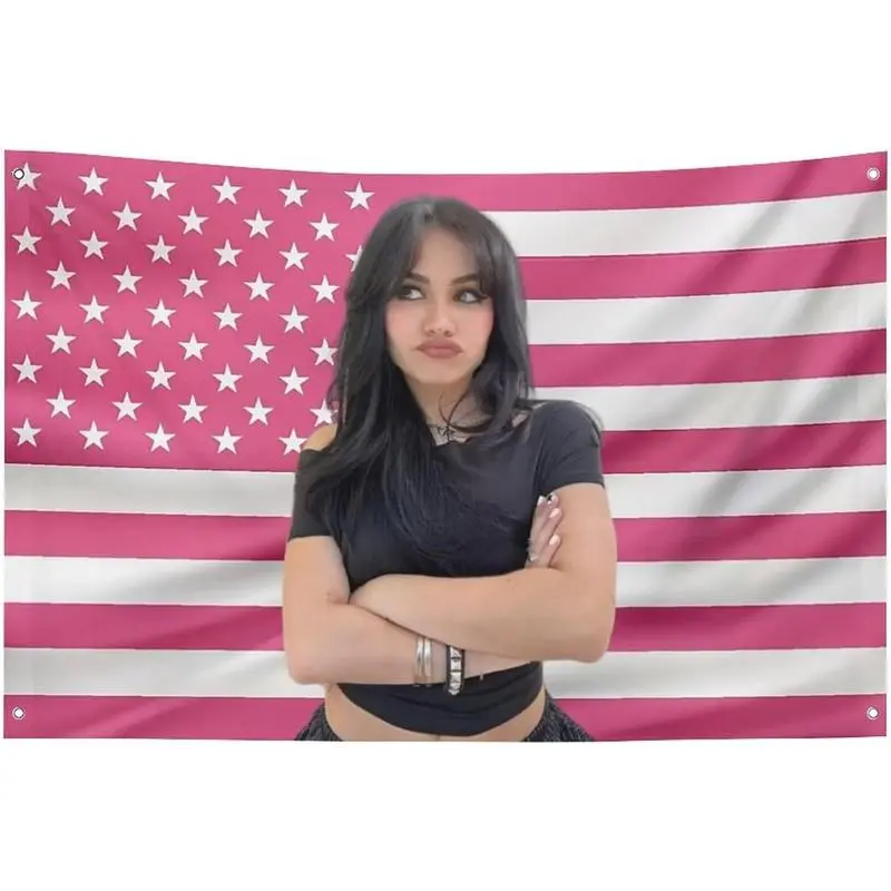 Tara Pink 3x5Ft American Flag Wall Hanging Yummy Tapestry Blanket Funny Flag Poster Merch Garden Flag Suitable for Bedroom Room Gifts35x59 in Cotton Decor Decoration Decorative Light Linen