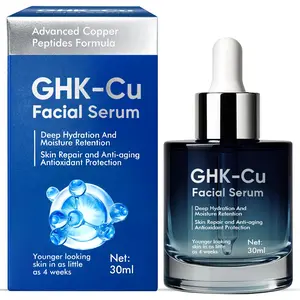 GHK-Cu Copper Peptide Facial Serum– Advanced Copper Peptides Formula – Deep Hydration, Anti-Aging & Skin Repair – Reduces Fine Lines & Wrinkles – Antioxidant Protection – Younger-Looking Skin in 4 Weeks – 30ml