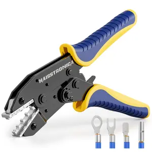 haisstronica Crimping Tool for Non-Insulated Terminal,AWG 22-6 Ratchet Wire Crimper Tool,Wire Terminal Crimper HS-7327,Father's Day Gift