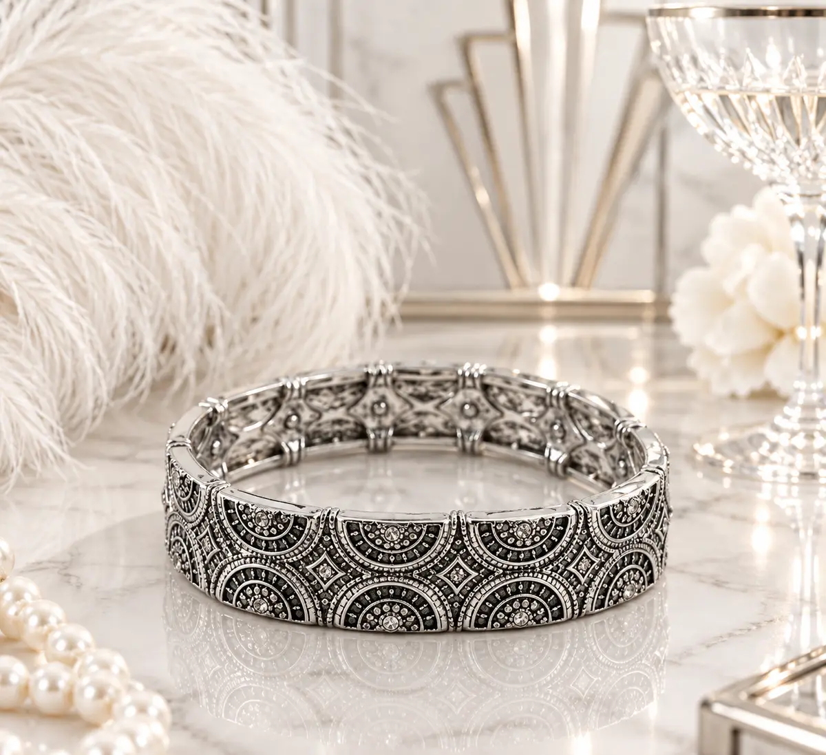 Gatsby Goddess - Silver Bracelet