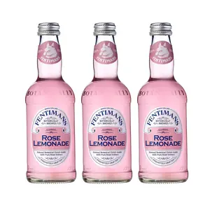 Sparkling Rose Lemonade Sparkling Pink Lemonade with Natural Ingredients Pure Rose Extract, Mixer, Craft Soda, Botanically Brewed Lemonade 9.3 Fl Oz (3)