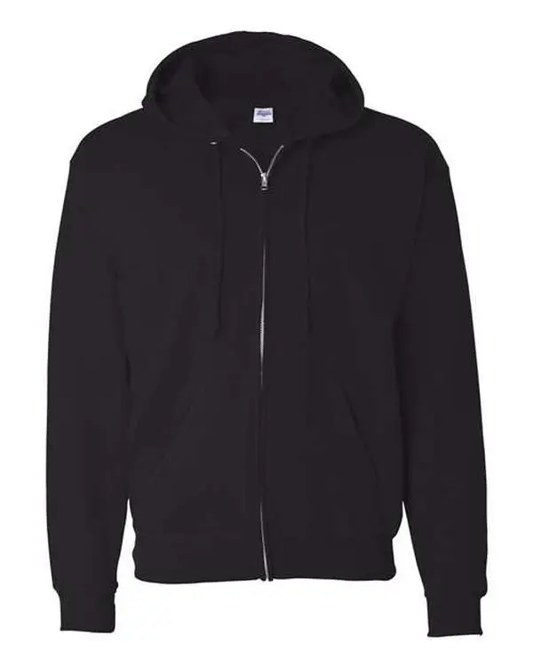 Hanes P180 Men's EcoSmart® 50/50 Cotton Fabric Full-Zip Hoodie - 7.8 oz Menswear Apparel, Long-Sleeve Casual Sweatshirt with Pockets