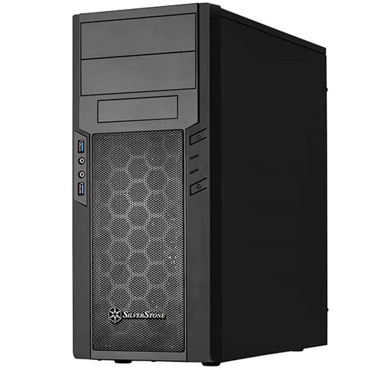 212 MAIN ATX Mid Tower Computer Chassis - Black Plastic Panel, Steel Body PC Build Case with USB Ports, Micro-ATX Compatible, Standard PS2 PSU Ready