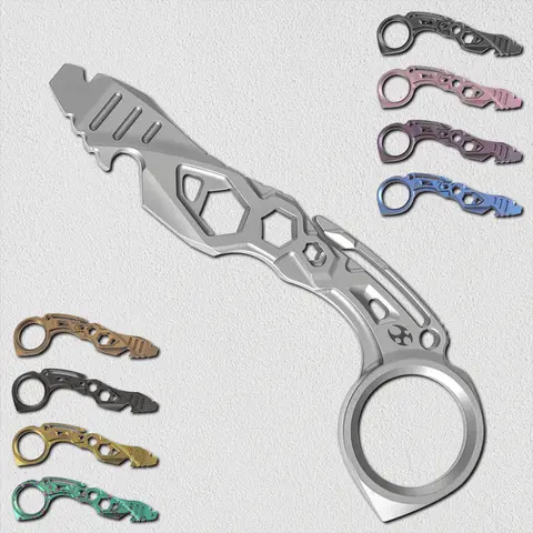 Kansept G008 Series Titanium Alloy Multi-Purpose EDC Multitool - Durable Hand Tool with Multitool Blades, Hex Wrenches, Flat-Head Screwdriver, Bottle Opener, Lightweight Tools & Gadgets for Outdoor/Urban Use by Sebastian Irawan Stainless Steel Tools