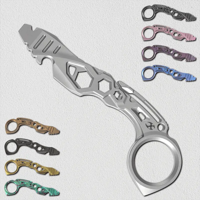 Kansept G008 Series Titanium Alloy Multi-Purpose EDC Multitool - Durable Hand Tool with Multitool Blades, Hex Wrenches, Flat-Head Screwdriver, Bottle Opener, Lightweight Tools & Gadgets for Outdoor/Urban Use by Sebastian Irawan Stainless Steel Tools