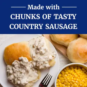 Bulk Country Sausage Gravy - 12 x 15 Oz Cans| Canned, Rich  Ready To Heat