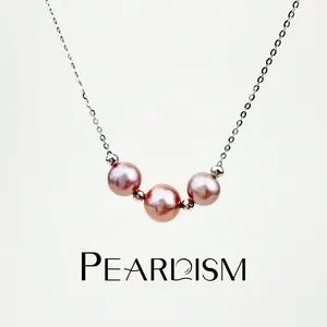 【Live】PEARLISM Dainty Everyday Edison Pearl Necklace | 7.5-10mm 50cm Silver Hypoallergenic-AFEN009