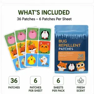 Fun animal-shaped mosquito repellent patches - made with natural essential oils, DEET-free, perfect for summer travel, camping, and outdoor games/party gifts.