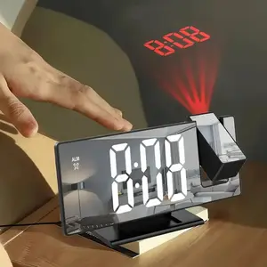 Digital Alarm Clock for Bedroom, 1 Count Desktop Digital Clock, Multifunctional USB Powered Digital Clock, USB Powered Clocks, Desktop Electronic Clock