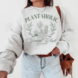 Plantaholic Social Club Sweatshirt, Plants Shirt for Crazy Plant Lady, Plant Mama Gift Idea, Cozy Sweater for Houseplant Lover, Indoor Gifts