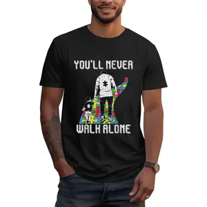 100% Cotton Vintage Father Son Family Autistic Kids Autism Awareness Dad T-Shirt