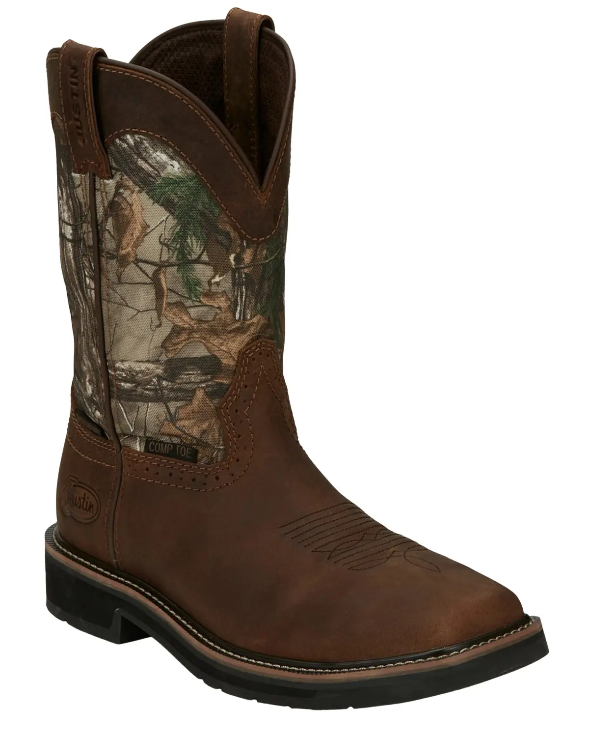 Justin Men's Men'S Trekker Waterproof Western Work Boot Composite Toe - Se4677