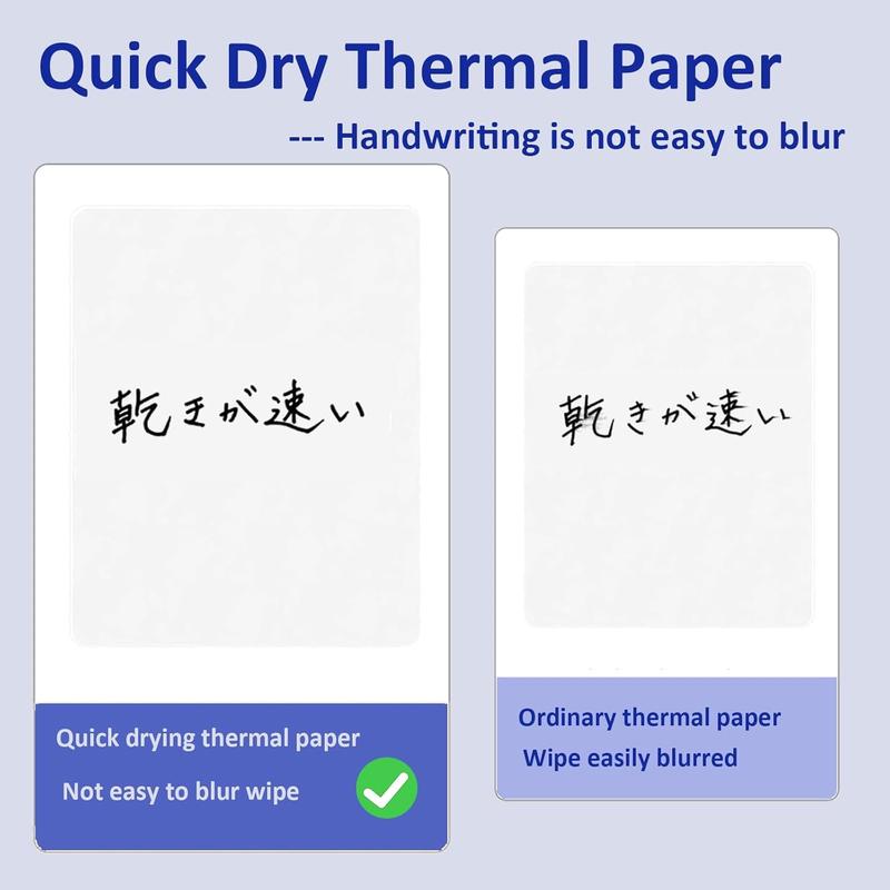 100 Sheets  Letter Size Thermal Paper, 8.5 x 11 Inch Thermal Printer Paper for M08F/A40 Thermal Portable Printer, Continual Feeding Folded Printing Paper