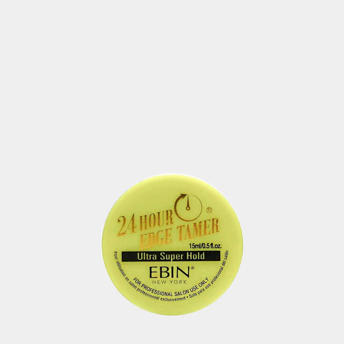 Ebin New York 24 Hour Edge Tamer Haircare Gel - Argan Oil, Ultra-Super Hold, Long-Lasting, Water-Based, Lightweight, Smooth Finish, Hydrates Baby Hairs, For 1a to 4c All Hair Types, 0.5oz, Hair Styling Gel, High Strength Gel