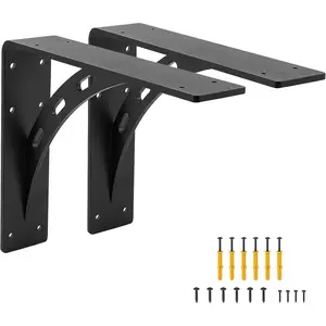 12 inch x 10 inchHeavy Duty Shelf Brackets , Metal Mantel Brackets (Set of 2) Fireplace Mantel Brackets - Countertop Support , Max Load 1100 Lbs (12 '' x 10'')