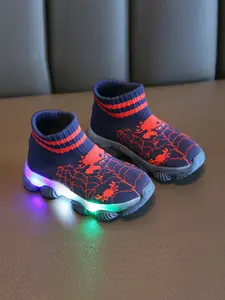 Luminous Sports Shoes, Boys and Girls Night Glow Shoes, Breathable Mesh Upper, Eva Cushioning Sole, Sizes 21-35